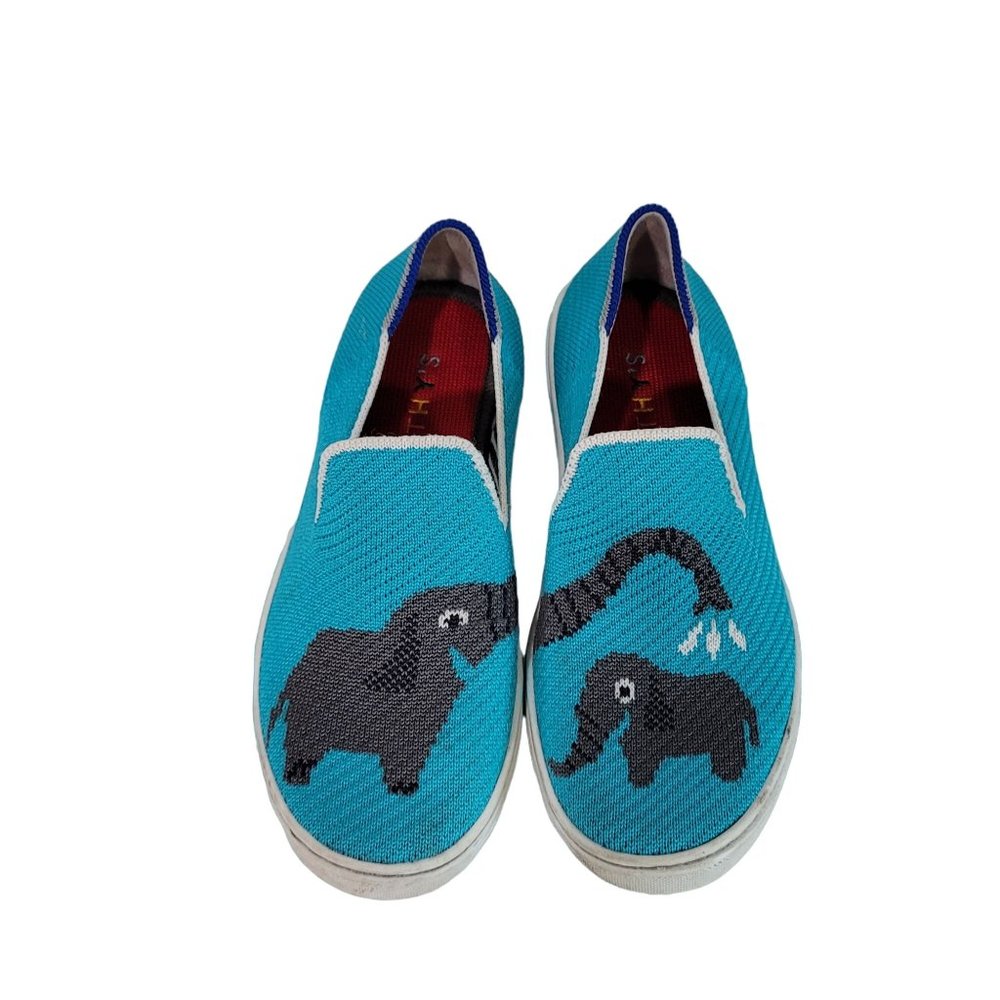 Rothy's Kids Sneaker Bath Time Slip On Shoes Little Kids sustainable elephants
